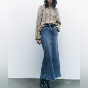 Zara The Stretch Denim Pencil Skirt Size XS